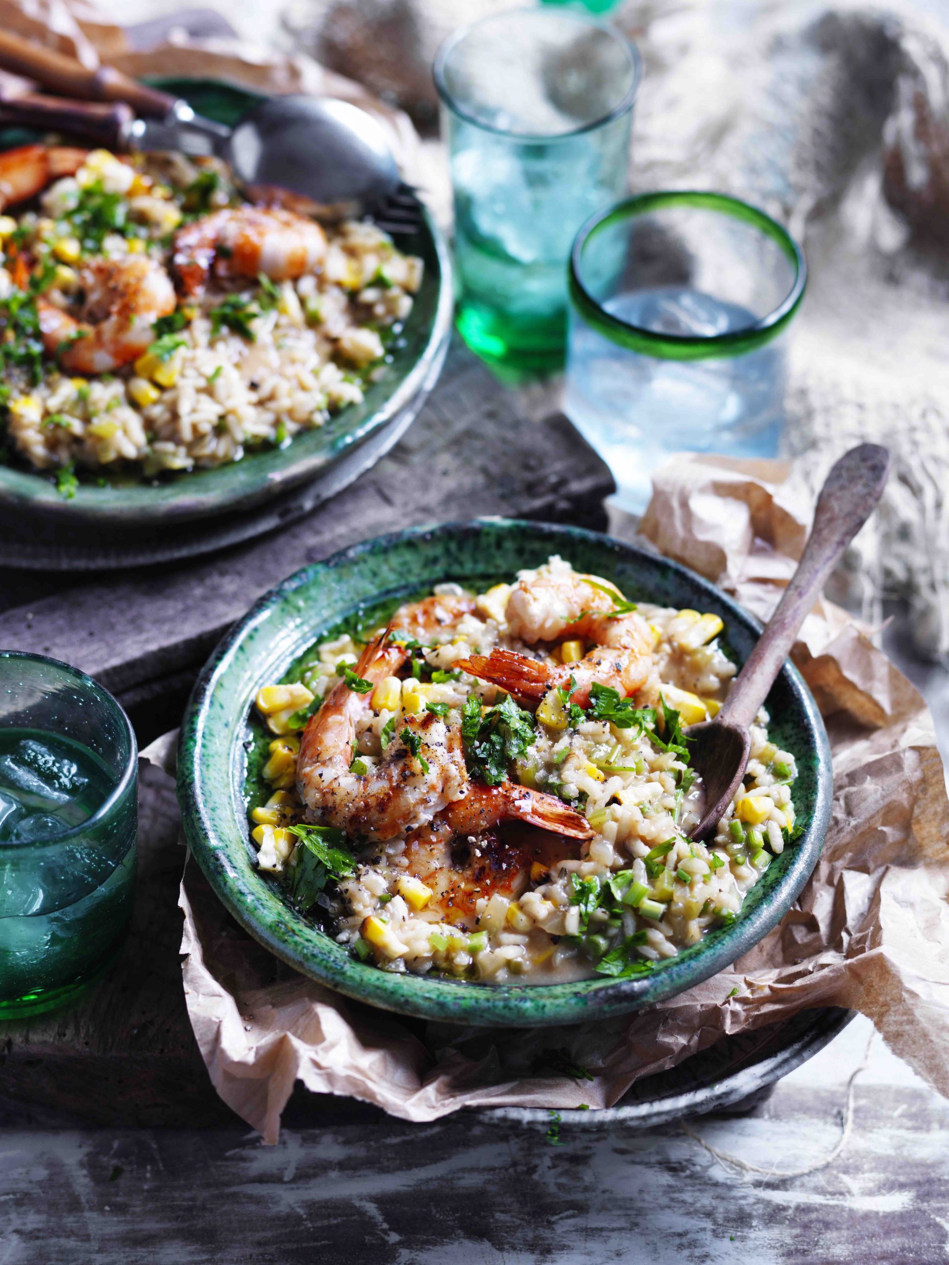 Prawn, rosemary and corn risotto recipe | Woman and Home Magazine