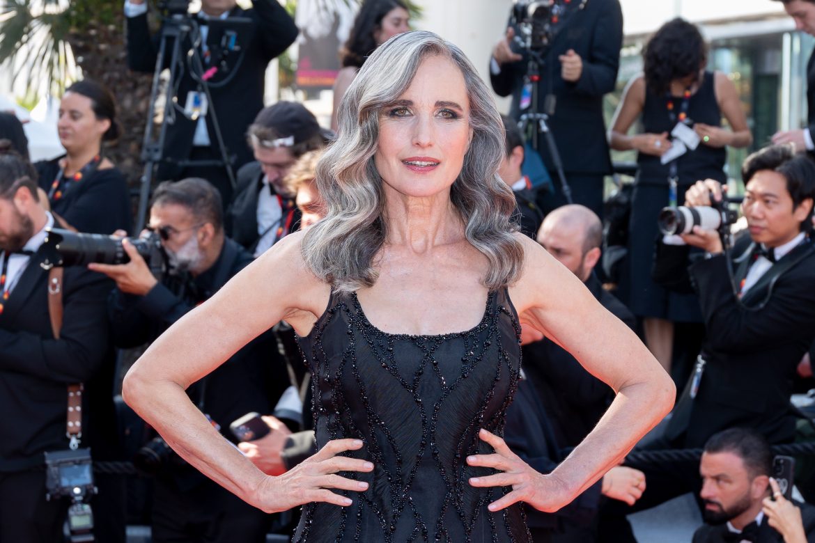 Andie MacDowell Dons Glamorous Grey Hair on the Red Carpet | W&H