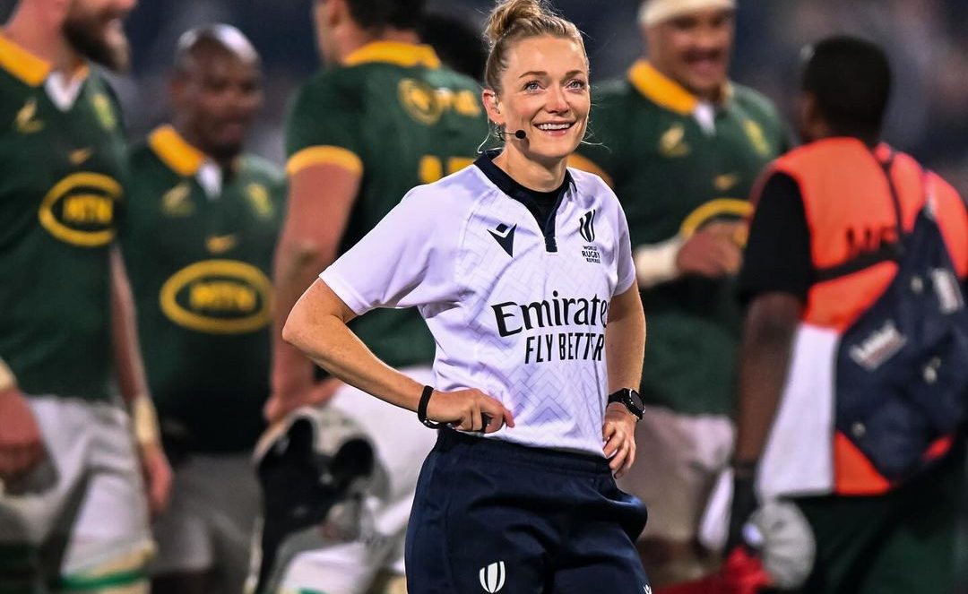 The first woman to referee a South African rugby test: Hollie Davidson