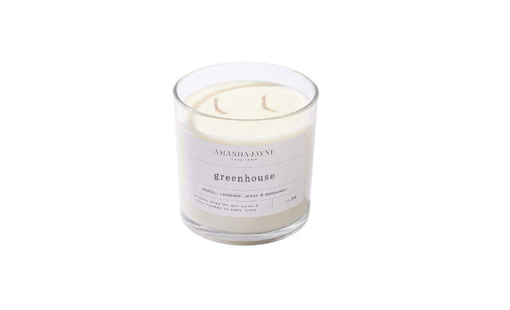 Amanda Jayne Greenhouse Double Wick Glass Candle